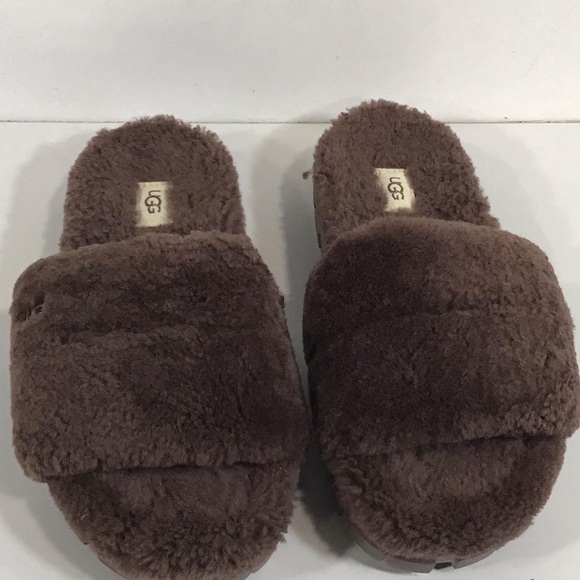 NEW!! Women’s UGG Cozetta Curly Chocolate Plush Slide Slippers Size 9 - Picture 1 of 6